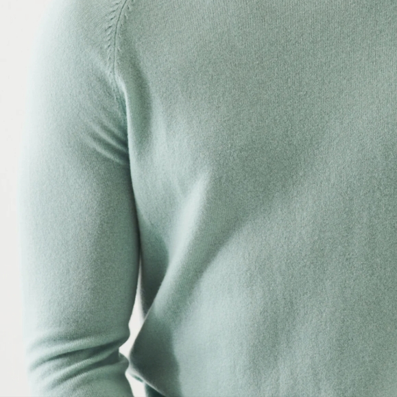 PATRICK ASSARAF Wool Cashmere Raglan Crewneck in Seafoam Green size S - Picture 4 of 4